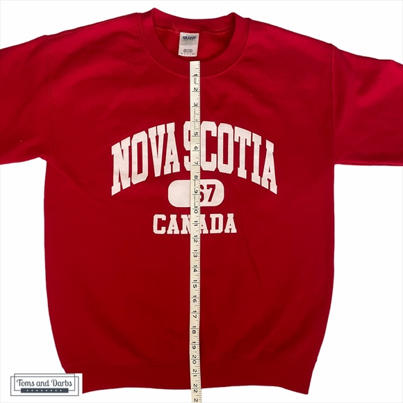 Nova Scotia Unisex Crew Neck Sweater Red - Picture 10 of 10